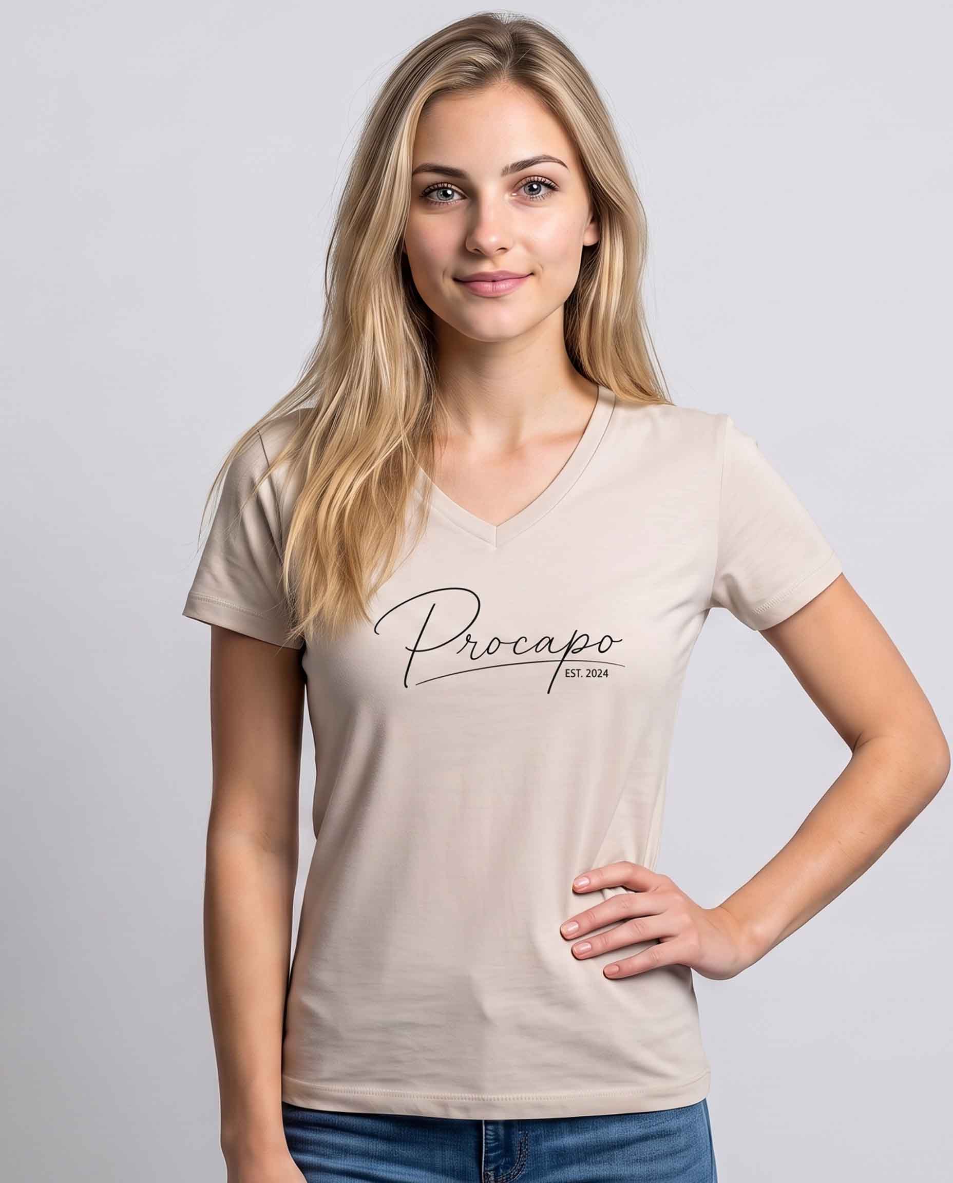 Basic T- Shirt III pelican mit Schriftzug