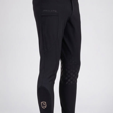 Reithose Acento Knee Grip schwarz