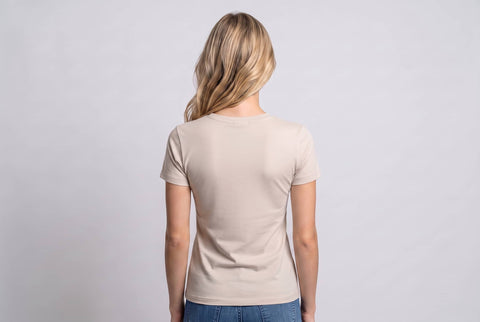 Basic T- Shirt III pelican mit Schriftzug