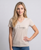 Basic T- Shirt III pelican mit Schriftzug