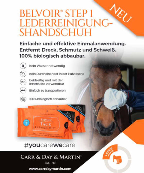 Carr & Day & Martin Leder Tücher BELVOIR TACK CLEANING MITT