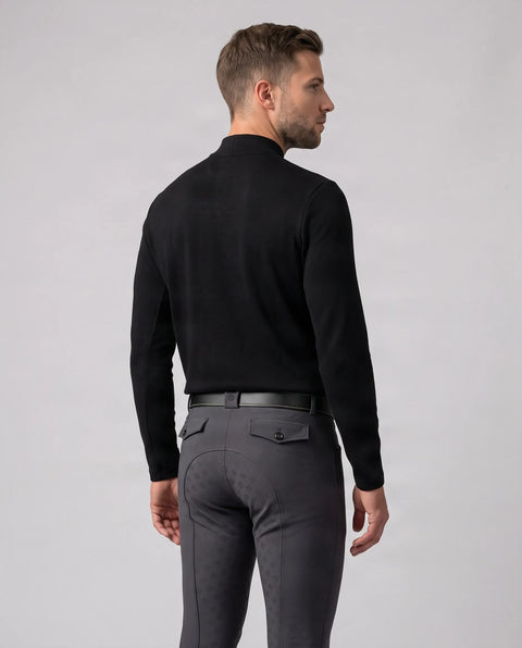 Rollkragen Fleece Cannes schwarz
