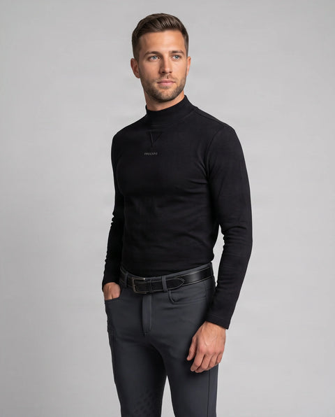 Rollkragen Fleece Cannes schwarz
