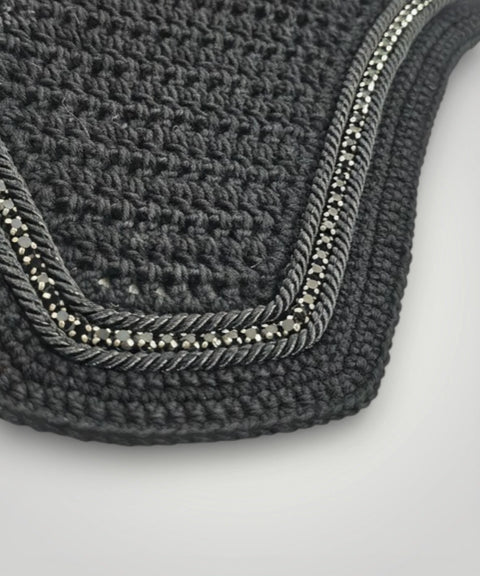 Fliegenhaube Crystal schwarz