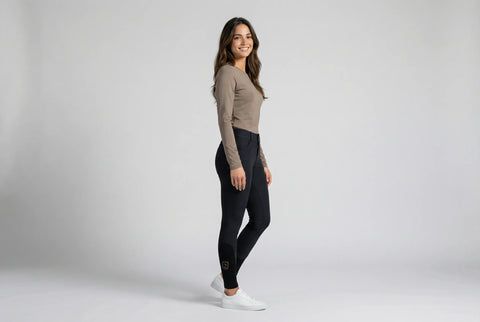 Reithose Acentola Knee Grip schwarz