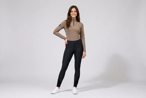 Reithose Acentola Knee Grip schwarz