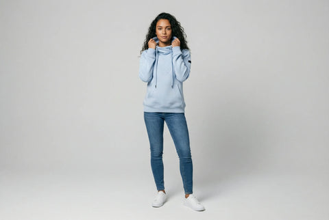 Hoodie Ari powder blue
