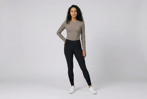 Reithose Acentola Full Grip schwarz