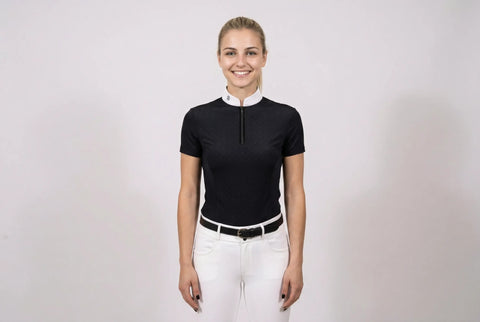 Turniershirt Anoia kurzarm schwarz