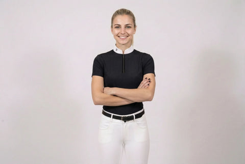 Turniershirt Anoia kurzarm schwarz