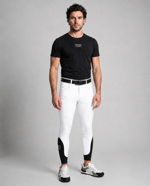 Reithose Luca Knie Grip weiß