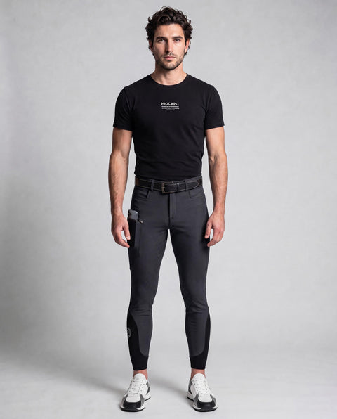 Reithose Luca Full Grip anthrazit