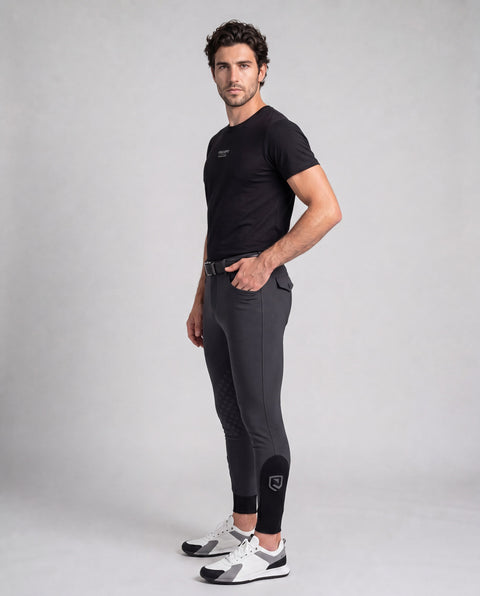 Reithose Luca Knie Grip anthrazit