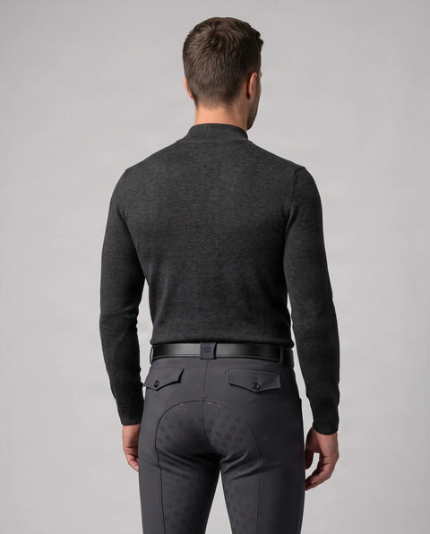 Rollkragen Fleece Cannes anthrazit- melange