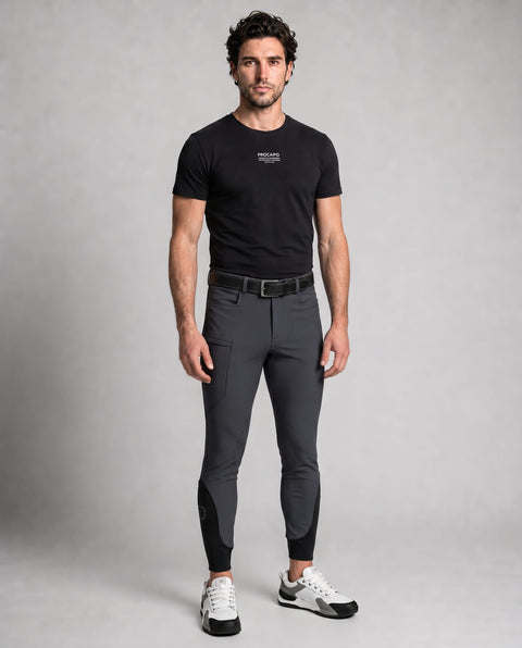 Reithose Luca Knie Grip anthrazit