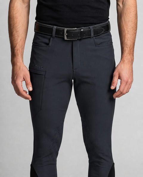 Reithose Luca Knie Grip anthrazit