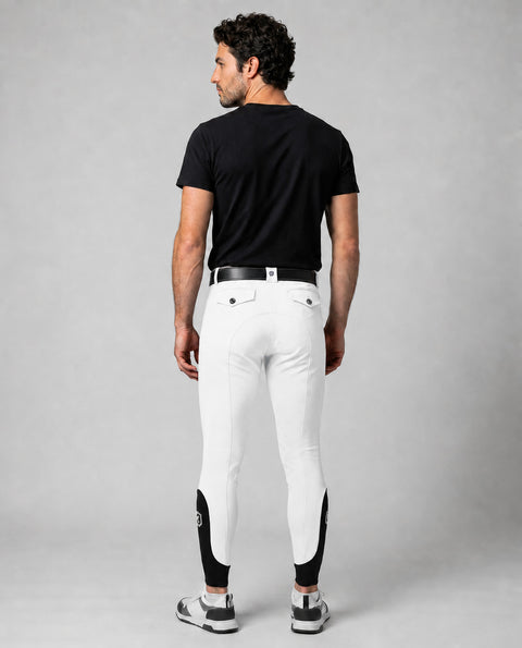 Reithose Luca Knie Grip weiß