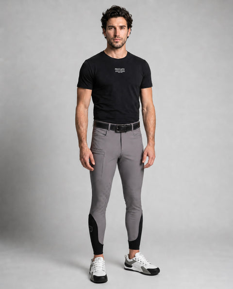 Reithose Luca Knie Grip volanic glass