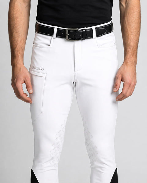 Reithose Luca Knie Grip weiß