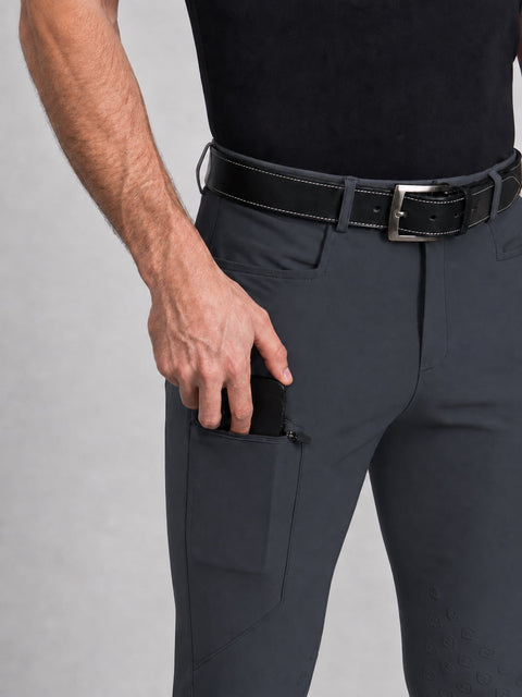 Reithose Luca Knie Grip anthrazit