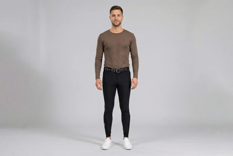 Reithose Acento Knee Grip schwarz