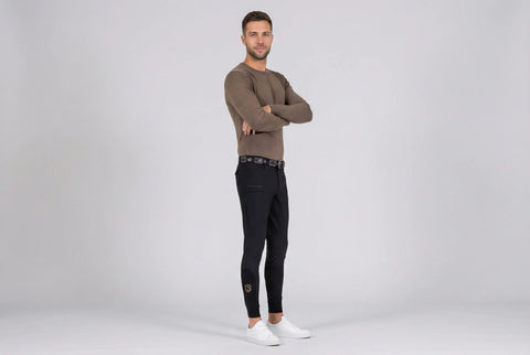 Reithose Acento Knee Grip schwarz