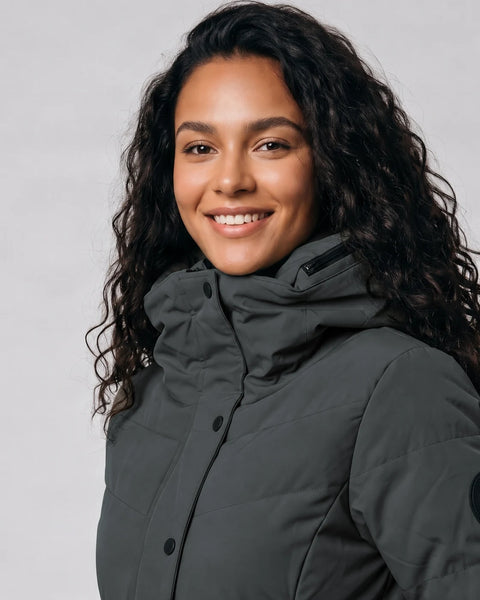 Damen Mantel Davos dark shadow