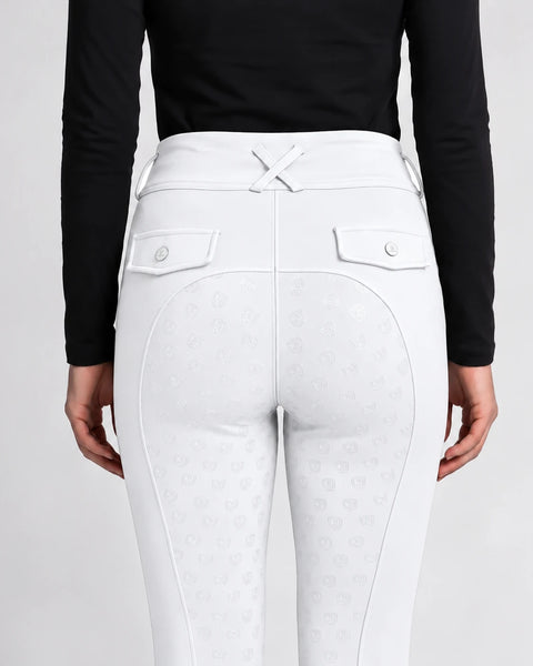 Reitleggins Lucia Full Grip weiß