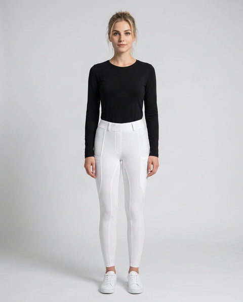 Reitleggins Lucia Full Grip weiß