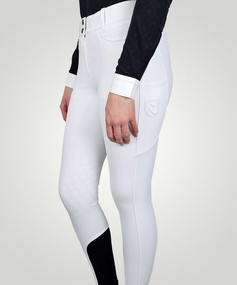 Reithose Luca Knie Grip weiß