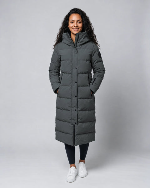 Damen Mantel Davos dark shadow