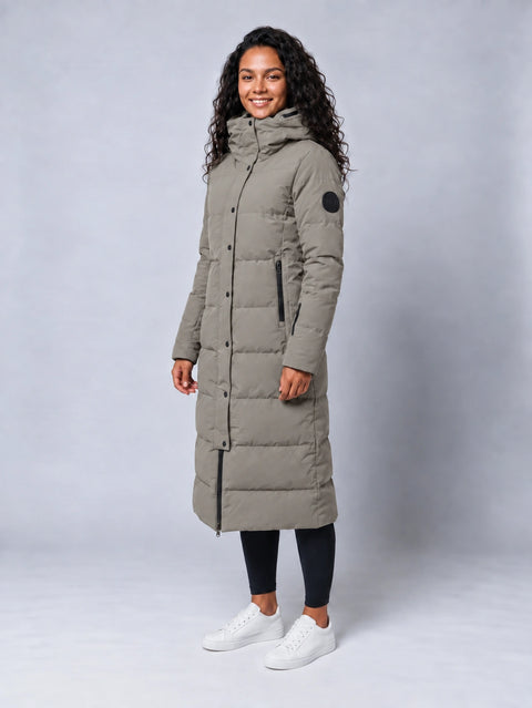 Damen Mantel Davos silver sage