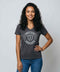 Basic T- Shirt II anthrazit Logo Print hellblau