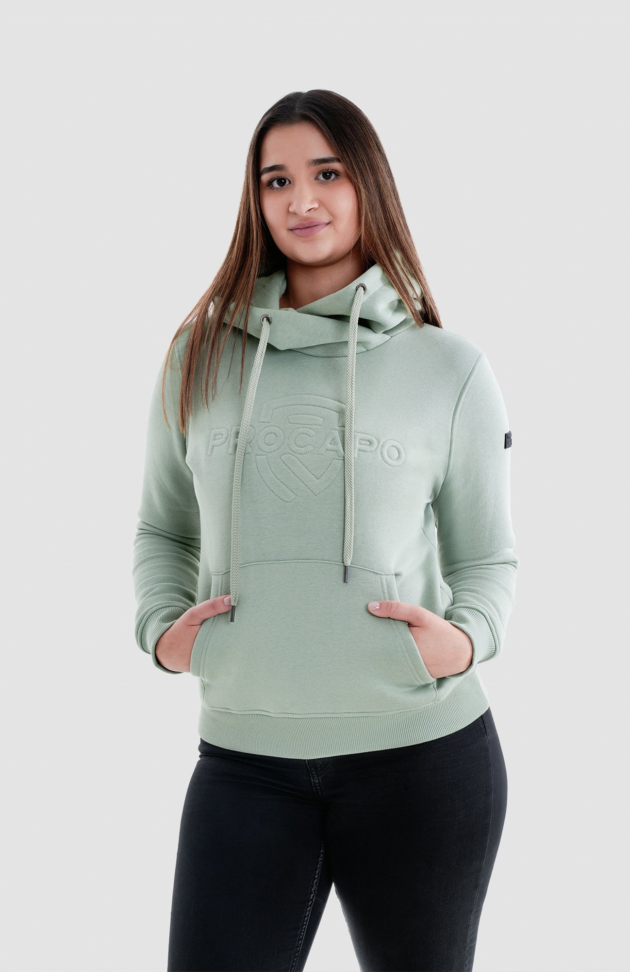 Damen Hoodie Ari basil