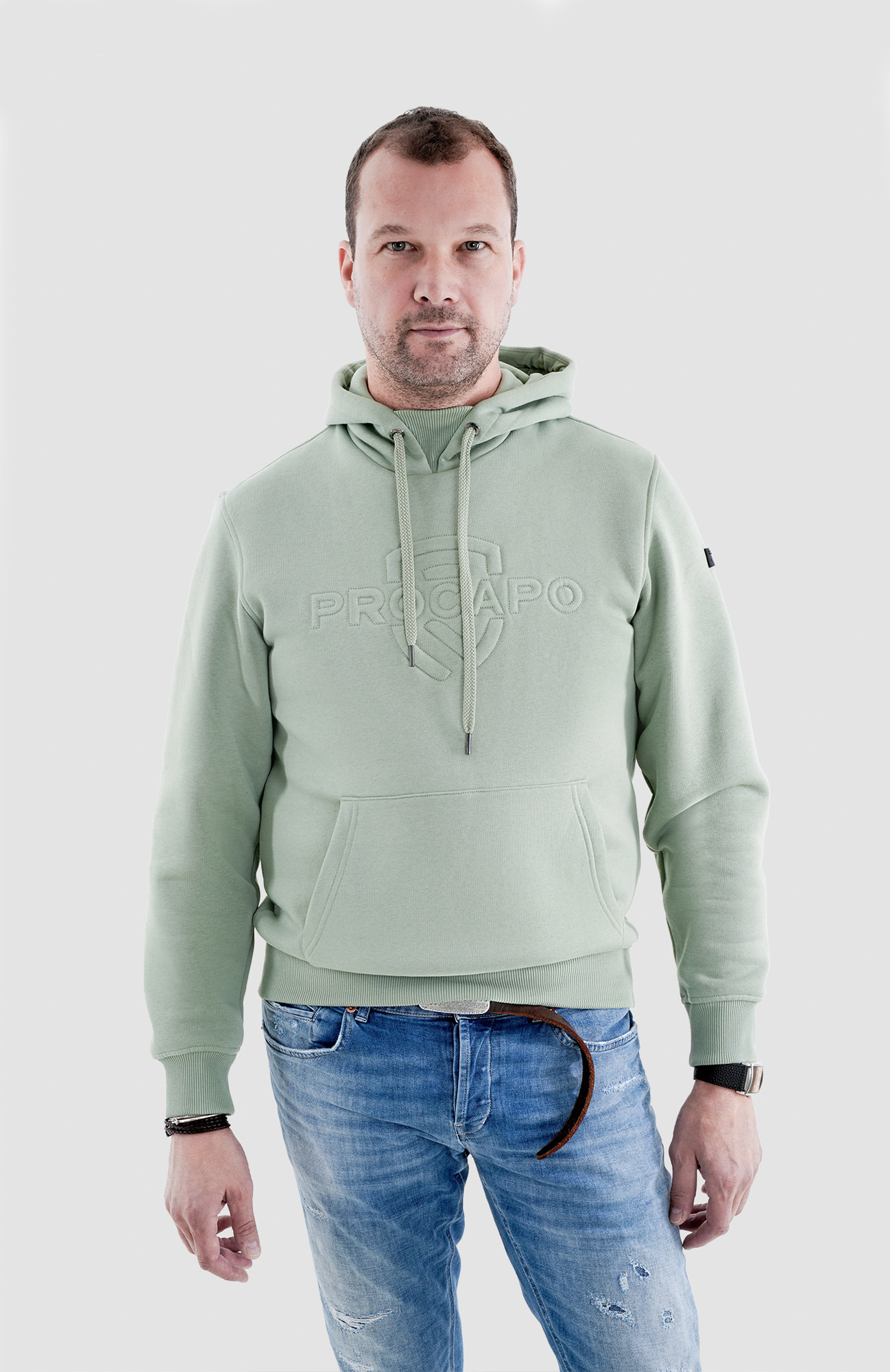 Herren Hoodie Armento basil