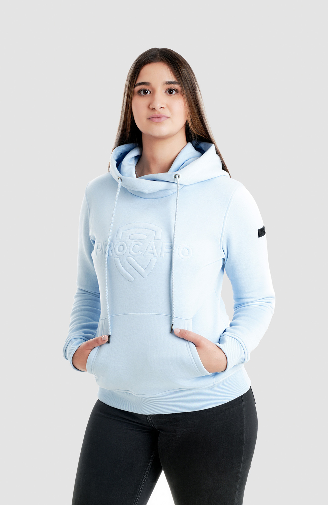 Damen Hoodie Ari powder blue