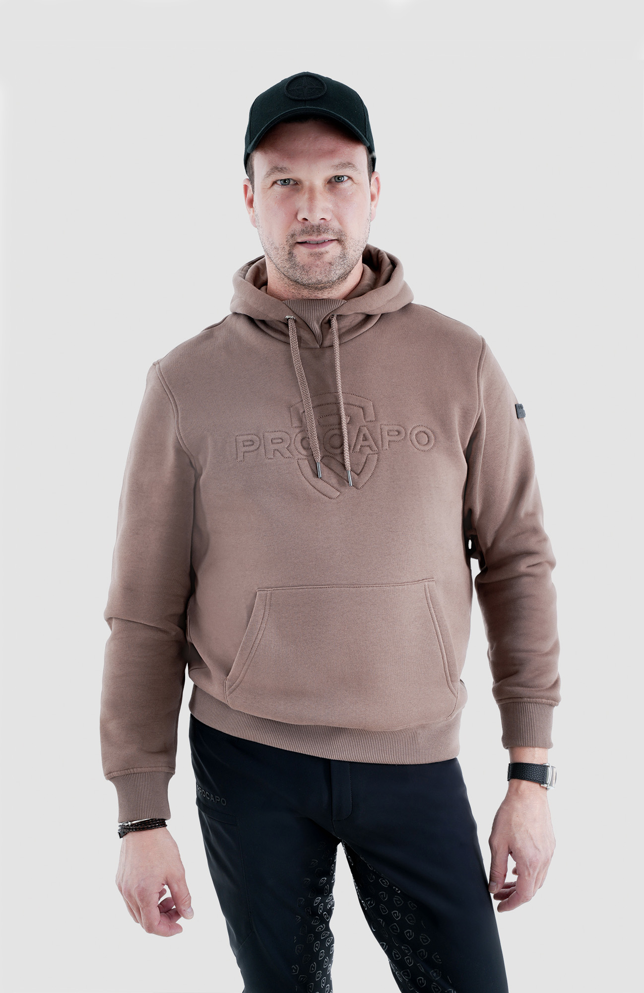 Herren Hoodie Armento deep taupe